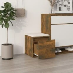VidaXL Opbergbox Met Lade 40,5x40x40 Cm Bewerkt Hout Gerookt Eiken -Beste Opslag Winkel 751d2f43e2a24dcc8ebacf23ebf0ec6d