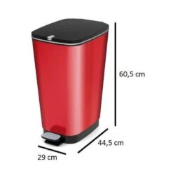 Kis Chic Bin Pedaalemmer - 50L - Rood -Beste Opslag Winkel 78005c2a224b4fc98aa1b0b57643e860