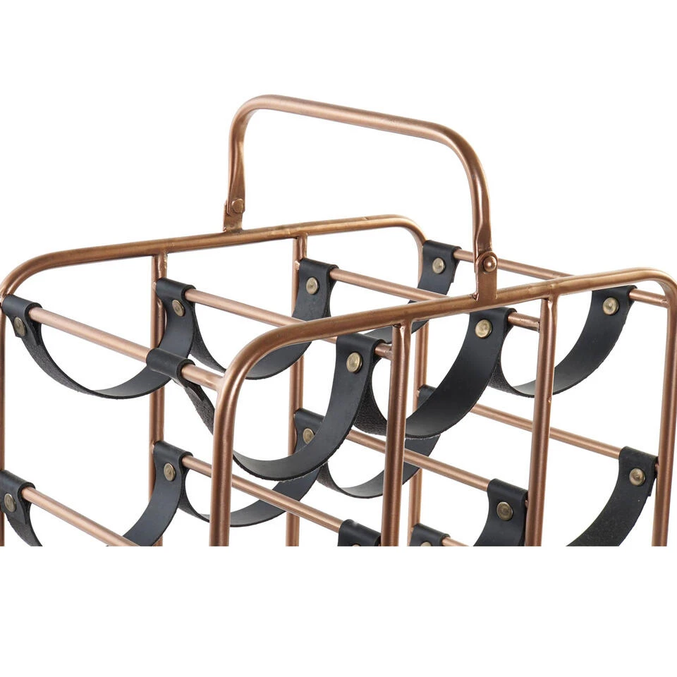 Items Wijnrek - 12 Flessen - Koper - Metaal - 37 X 54 Cm 4 Items Wijnrek - 12 Flessen - Koper - Metaal - 37 X 54 Cm - Afbeelding 2