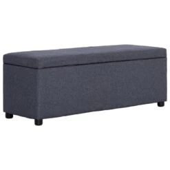 VidaXL Bankje Met Opbergvak 116 Cm Polyester Donkergrijs 8 VidaXL Bankje Met Opbergvak 116 Cm Polyester Donkergrijs -Beste Opslag Winkel 8072d5b57681425096597ac599e8f0e9