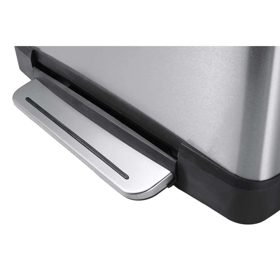 EKO Recycling Pedaalemmer E-Cube - Zilverkleurig - 10+9l 5 EKO Recycling Pedaalemmer E-Cube - Zilverkleurig - 10+9l - Afbeelding 3