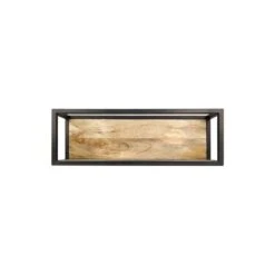 HSM Collection Wandbox Levels - Naturel/zwart - 75x18x25 Cm