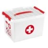 Stapelbare Q-line Opbergbox EHBO 22 Liter - Wit/rood - 26x30x40 Cm -Beste Opslag Winkel 81023567