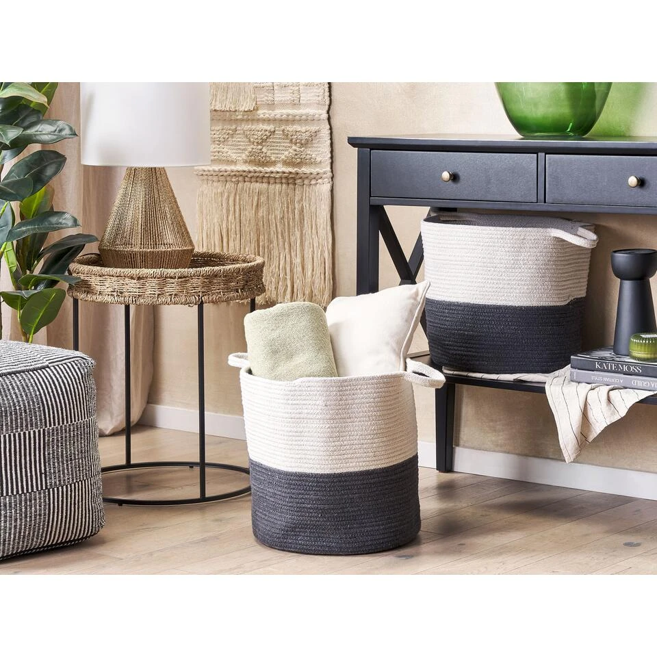 Beliani Mand PAZHA - Wit Katoen 4 Beliani Mand PAZHA - Wit Katoen - Afbeelding 2