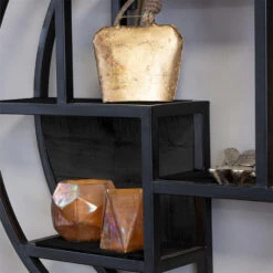 Furndea Orianna Wandrek Industrieel Rond Zwart - 16x75⌀cm -Beste Opslag Winkel 85b69aca77c945ceb5d4dc80c3702c1e