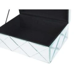 Beliani Juwelenkist GORRON - Zilver Glas -Beste Opslag Winkel 8afaeed2010a44a981890bbd3d6a322e