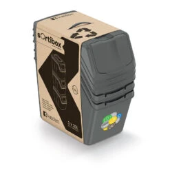 Prosperplast Afvalscheidingsbak - 3 St - Grijs - Kunststof - 20 L -Beste Opslag Winkel a28b98bd5a934f85bd44db580fbc603b