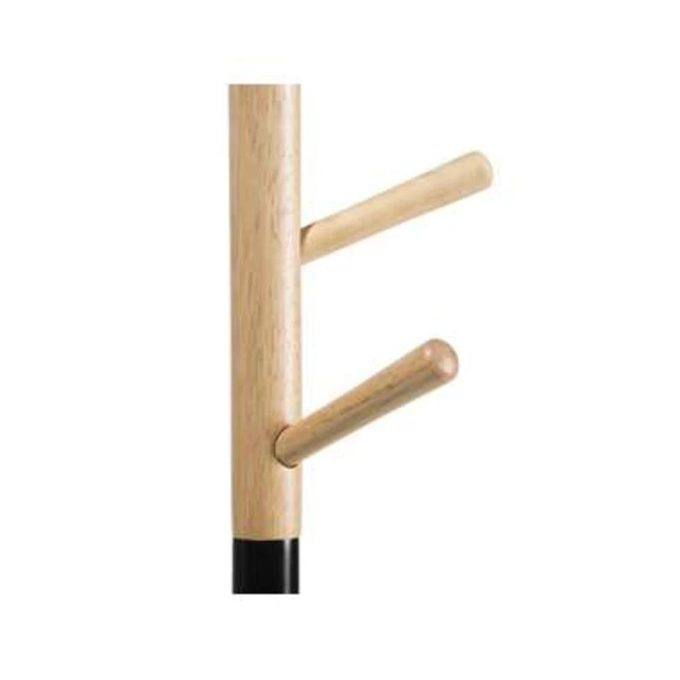 Beliani Kledingstandaard AUBUM - Zwart Dennenhout 5 Beliani Kledingstandaard AUBUM - Zwart Dennenhout - Afbeelding 3