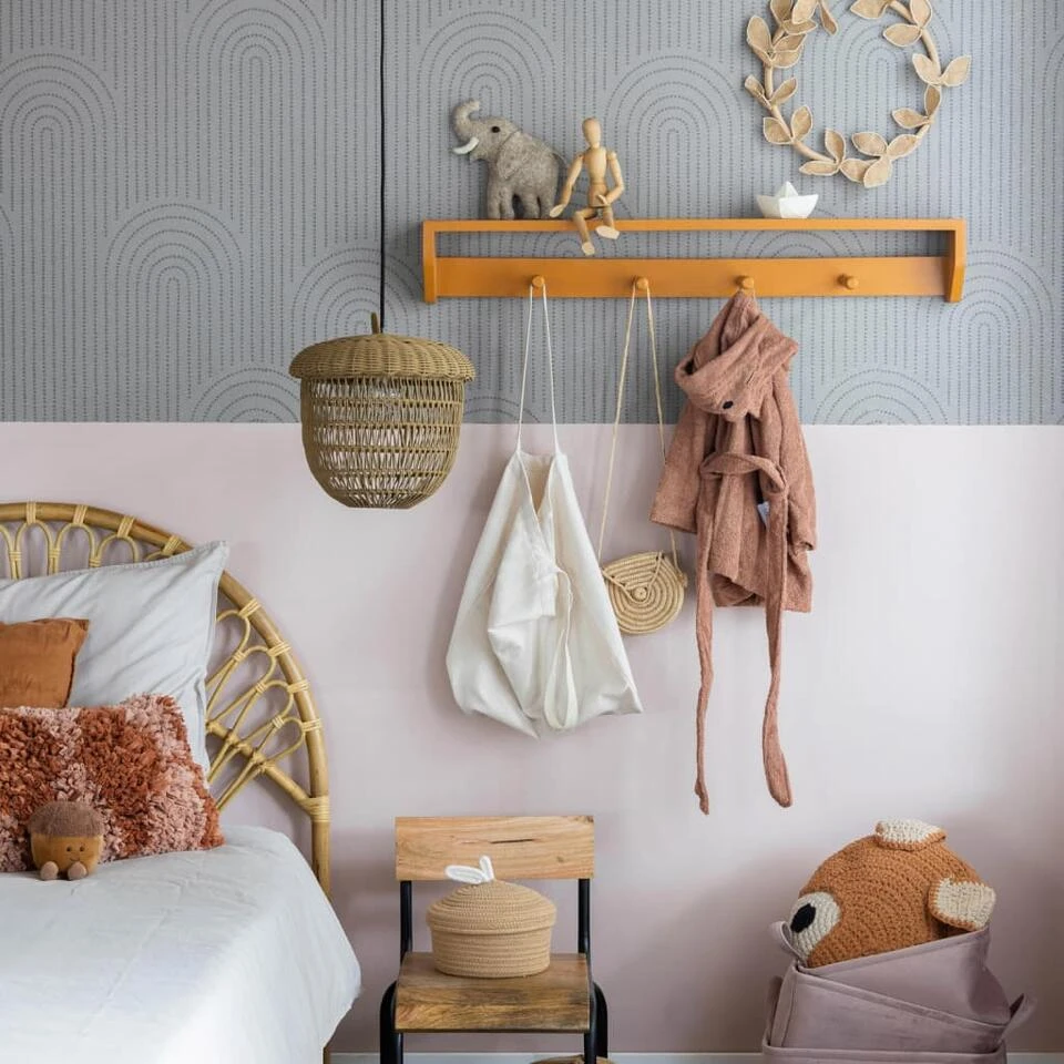 KidsDepot Kapstok Xenn 89x10x14 Cm Hout Terracottakleurig 4 KidsDepot Kapstok Xenn 89x10x14 Cm Hout Terracottakleurig - Afbeelding 2