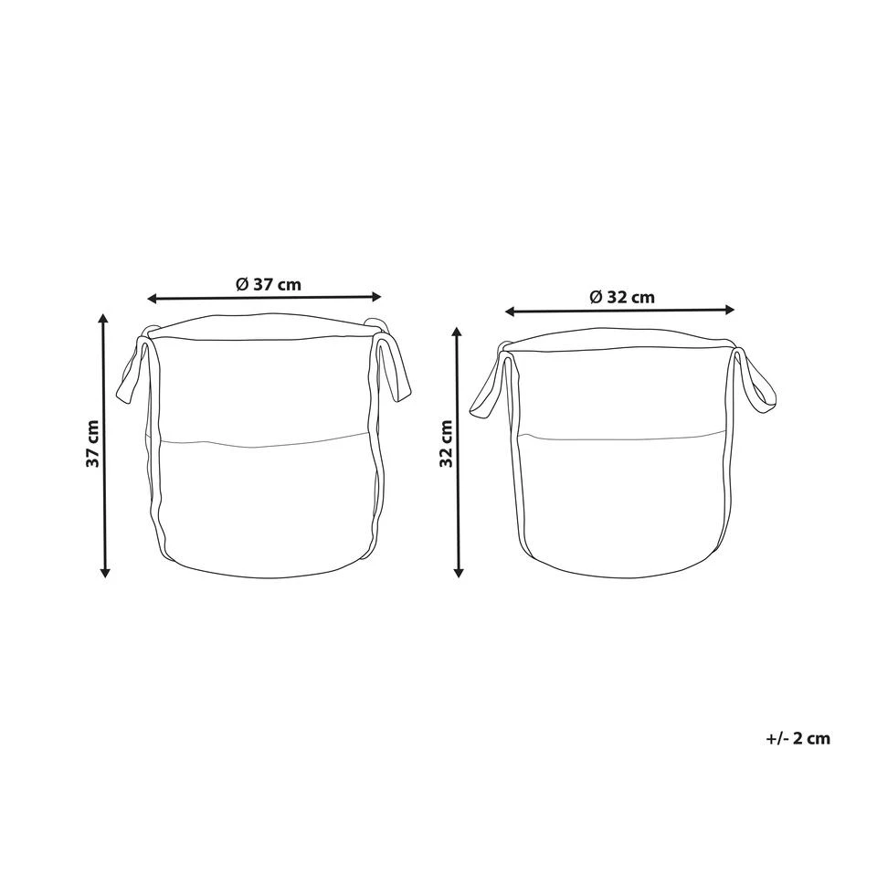 Beliani Mand BELLPAT - Natuurlijk Jute, Katoen 5 Beliani Mand BELLPAT - Natuurlijk Jute, Katoen - Afbeelding 3