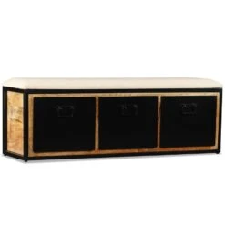 VidaXL Opbergbankje Met 3 Lades 120x30x40 Cm Massief Mangohout 9 VidaXL Opbergbankje Met 3 Lades 120x30x40 Cm Massief Mangohout -Beste Opslag Winkel b22e8ddceb004546b706bd59302a1cb7