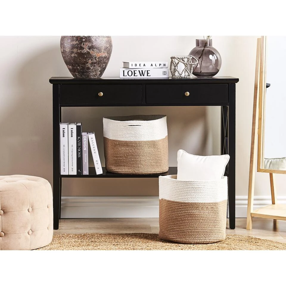 Beliani Mand ARDESEN - Beige Katoen 4 Beliani Mand ARDESEN - Beige Katoen - Afbeelding 2