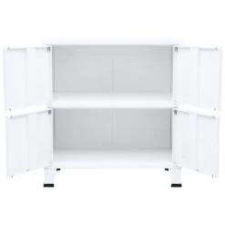VidaXL Opbergkast Industrieel 75x40x80 Cm Staal Wit -Beste Opslag Winkel b95ec4d4187f469080fc8590b6622ded