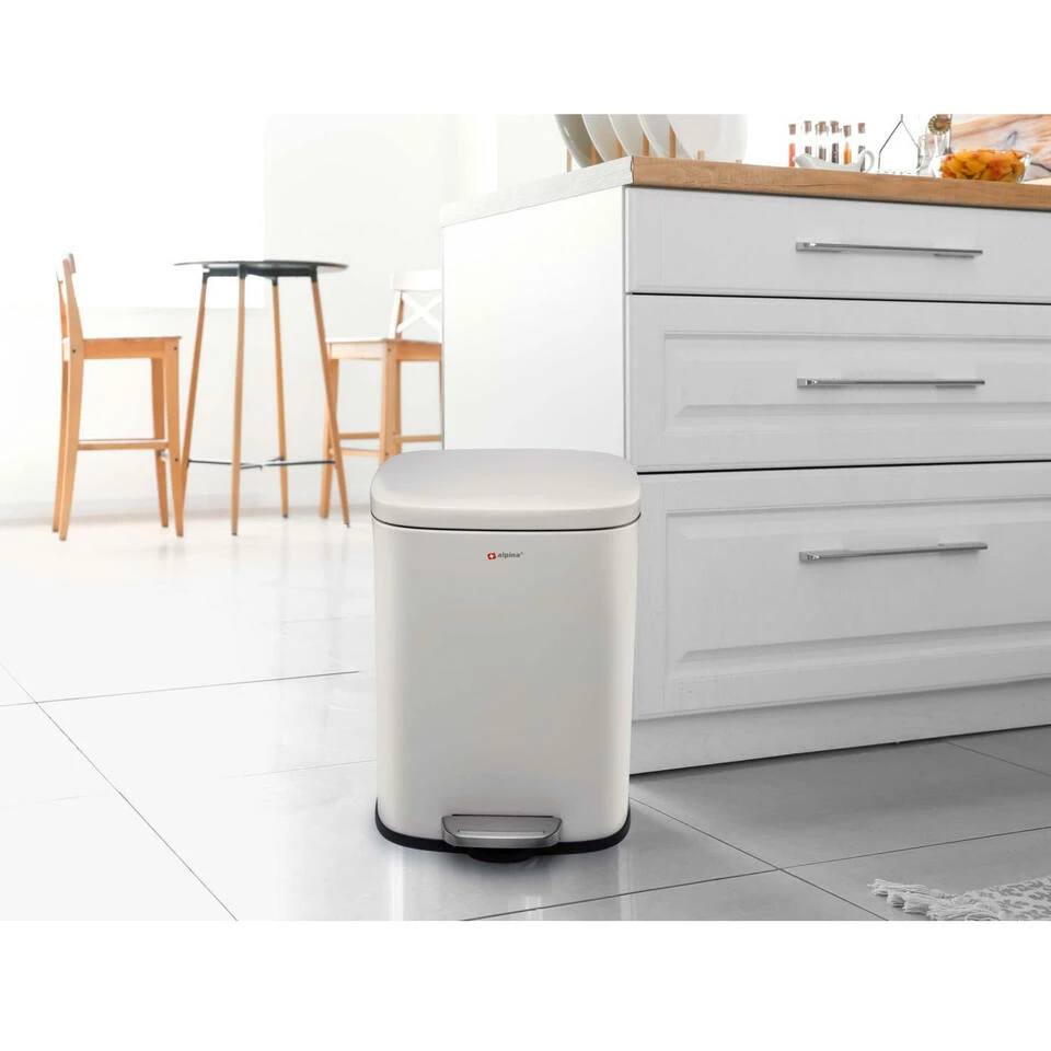 Alpina Pedaalemmer - Soft-close - Rvs - 5 Liter - L21,5 X B18,5 X H30 5 Alpina Pedaalemmer - Soft-close - Rvs - 5 Liter - L21,5 X B18,5 X H30 - Afbeelding 3
