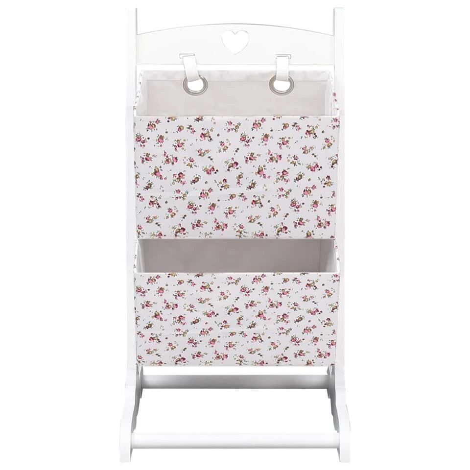 VidaXL Mandenrek 2-laags Bloem 35x35x72 Cm Hout 4 VidaXL Mandenrek 2-laags Bloem 35x35x72 Cm Hout - Afbeelding 2