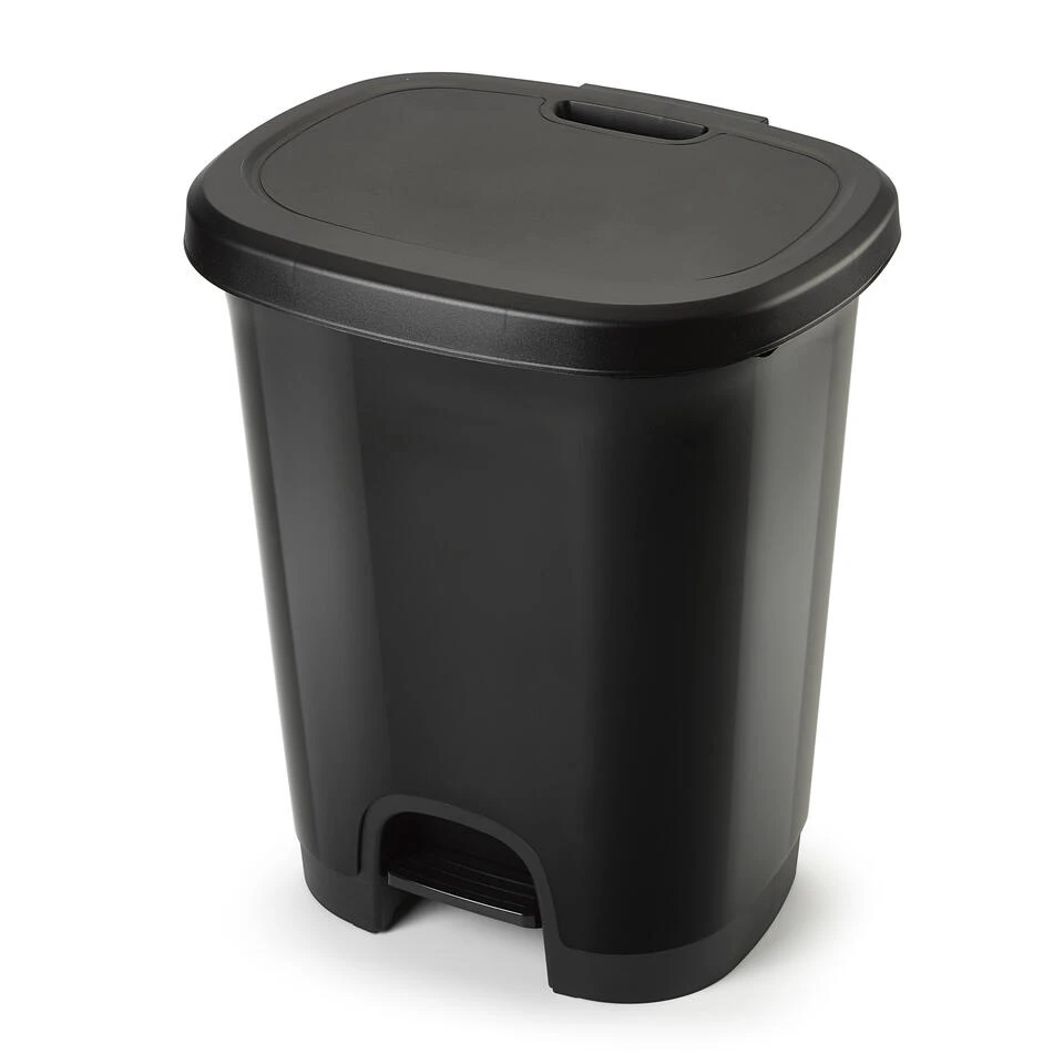 PlasticForte Pedaalemmer - Zwart - Kunststof - 18 L - 40 Cm 4 PlasticForte Pedaalemmer - Zwart - Kunststof - 18 L - 40 Cm - Afbeelding 2