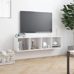 VidaXL Boekenkast/tv-meubel 143x30x36 Cm Wit 9 VidaXL Boekenkast/tv-meubel 143x30x36 Cm Wit -Beste Opslag Winkel d801936ee2334be4bcc01019fa481633