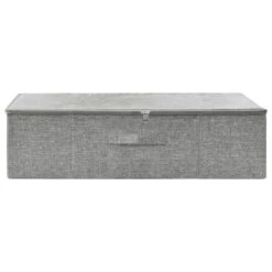 VidaXL Opbergbox 70x40x18 Cm Stof Grijs -Beste Opslag Winkel d81c0f8e3a6049fca7c03760a3898abe