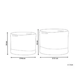 Beliani Mand KAHAN - Wit Katoen, Jute -Beste Opslag Winkel d994409bc50f4f8f9673f00cd4f69f8a