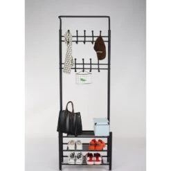 O'DADDY® Kapstok Staand - Schoenenrek - 18 Haken - 66x30x190cm - Zwart -Beste Opslag Winkel db877b99e4f5496b8b5226bbb727ea20