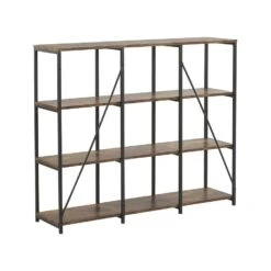 Beliani Boekenkast RHODE - Donkere Houtkleur Vezelplaat -Beste Opslag Winkel dbc34ebf7f1a4652a8c731e2c41a557a