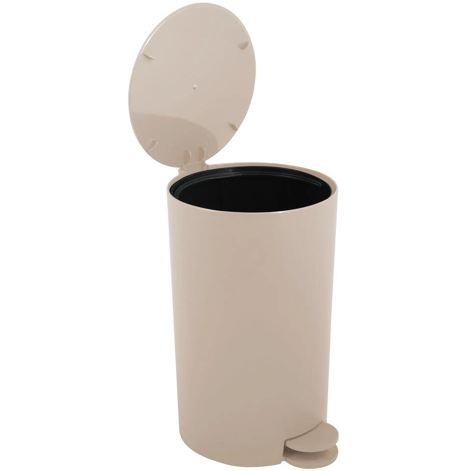 MSV Kleine Badkamer/toilet Pedaalemmer - Beige - 3L - 15 X 27cm 5 MSV Kleine Badkamer/toilet Pedaalemmer - Beige - 3L - 15 X 27cm - Afbeelding 3