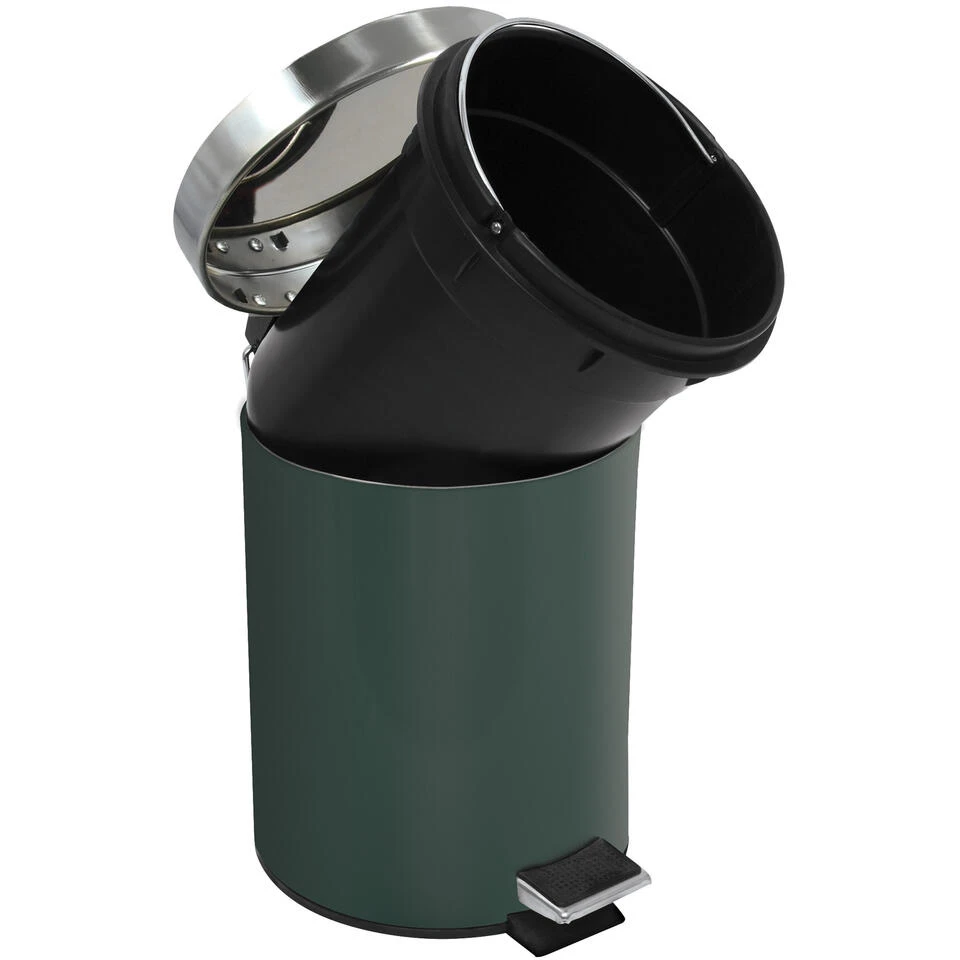 MSV Badkamer/toilet Pedaalemmer - Donkergroen - 3 Liter - 17 X 25 Cm 5 MSV Badkamer/toilet Pedaalemmer - Donkergroen - 3 Liter - 17 X 25 Cm - Afbeelding 3