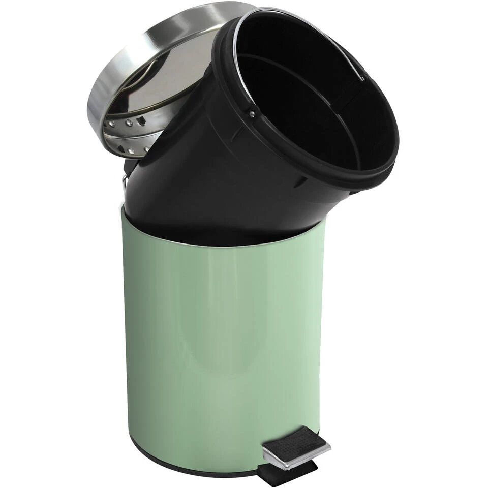 MSV Badkamer/toilet Pedaalemmer - Groen - 3 Liter - 17 X 25 Cm 5 MSV Badkamer/toilet Pedaalemmer - Groen - 3 Liter - 17 X 25 Cm - Afbeelding 3