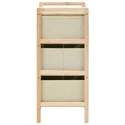 VidaXL Opbergmeubel Met 3 Stoffen Manden Cederhout Beige -Beste Opslag Winkel e3f2703c78e844baa9d68107f16d8ecd