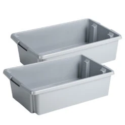 Sunware Opslagbox - Kunststof - 30 Liter - Lichtgrijs - 59 X 39 X 17 Cm -Beste Opslag Winkel e65e2426643e4ff4bde8c82339a68f3f