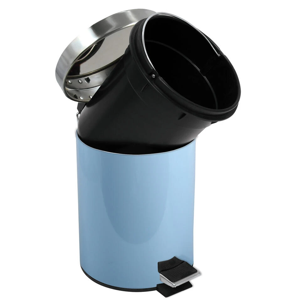 MSV Badkamer/toilet Pedaalemmer - Pastel Blauw - 3 Liter - 17 X 25 Cm 5 MSV Badkamer/toilet Pedaalemmer - Pastel Blauw - 3 Liter - 17 X 25 Cm - Afbeelding 3