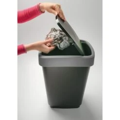 Rotho Afvalbak Twist 33 X 25 X 48 Cm 25 L Polypropyleen Zilver -Beste Opslag Winkel f9e9482244244c128c1f6e5f0fe8bdbc