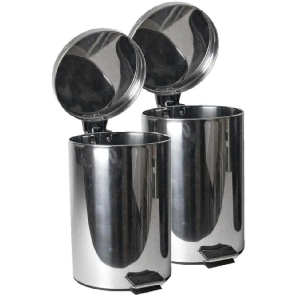 Gerim Pedaalemmer - RVS - 9 L - 35 Cm 5 Gerim Pedaalemmer - RVS - 9 L - 35 Cm - Afbeelding 3