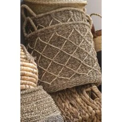 Mand Roos - Naturel - Zeegras - 30xø34 Cm -Beste Opslag Winkel sf 70503598 1011