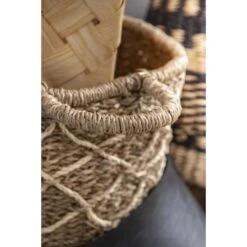 Mand Roos - Naturel - Zeegras - 30xø34 Cm -Beste Opslag Winkel sf 70503598 1012
